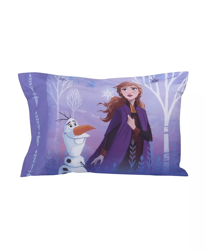 Disney Frozen Ii Traveling North Lavender and Plum Toddler Sheet Set， 2 Piece