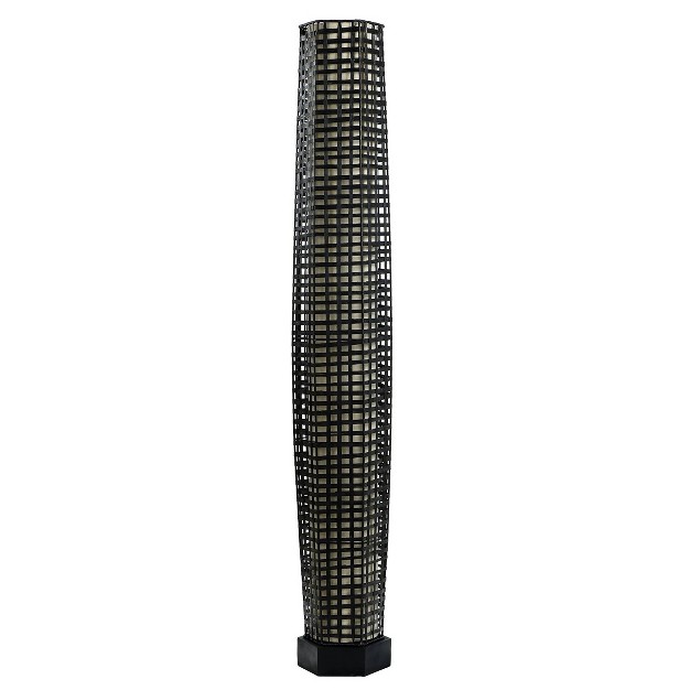 Woven Floor Lamp Black Stylecraft