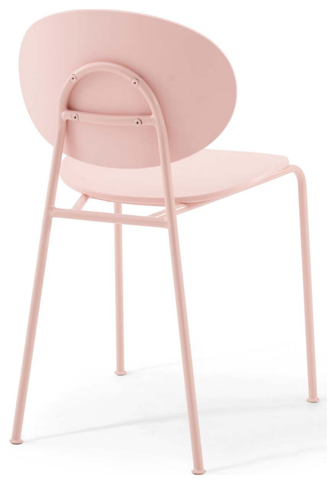 Pink Palette Dining Side Chair Set of 2   Midcentury   Dining Chairs   by Homesquare  Houzz