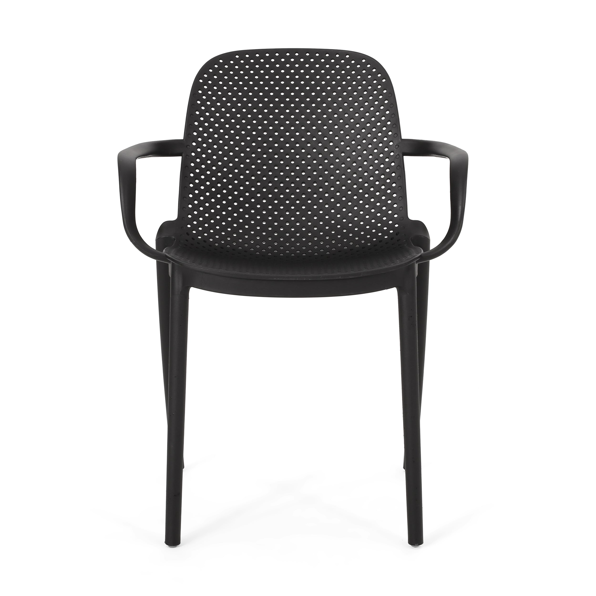 Cecelia Outdoor Modern Stacking Dining Chairs