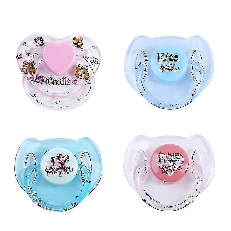 4 Pcs Reborn Doll Supplies Magnet Pacifiers Lifelike Reborn Baby Dolls Accessories Magnetic Nipples