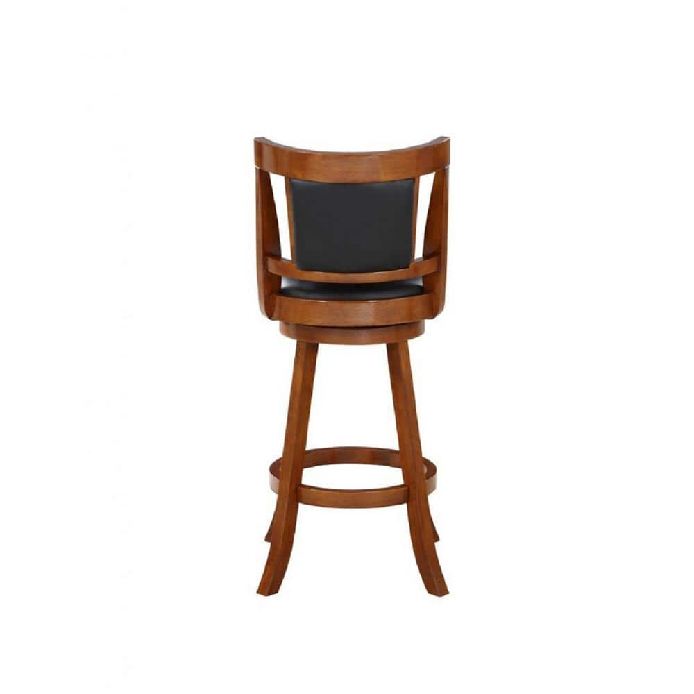 Boraam Avianna 29 in. Walnut Swivel Bar Stool with Cushion 62529