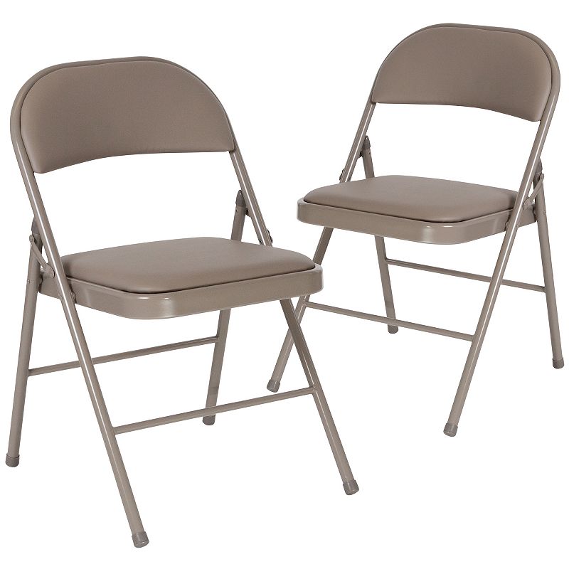 Flash Furniture Hercules Vinyl Seat Folding Chair 2-piece Set