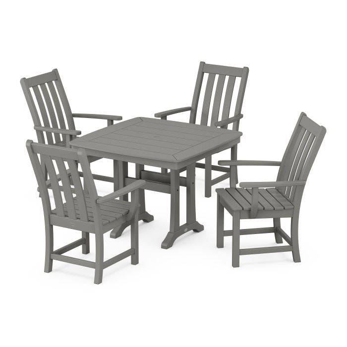 Polywood Vineyard 5-Piece Dining Set with Trestle Legs PWS991-1