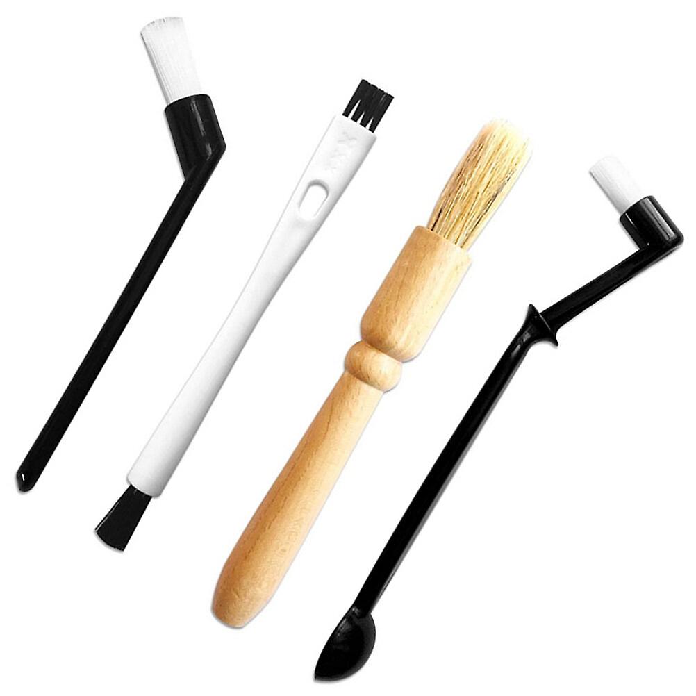 4pcs Coffee Grinder Brush Handle Wiping Brush Coffee Machine Cleaning Brush Small Cleaner Brush