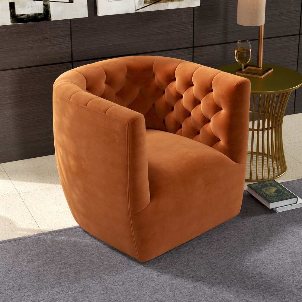 Luxor Mid Century Modern Swivel Accent Comfy Chair