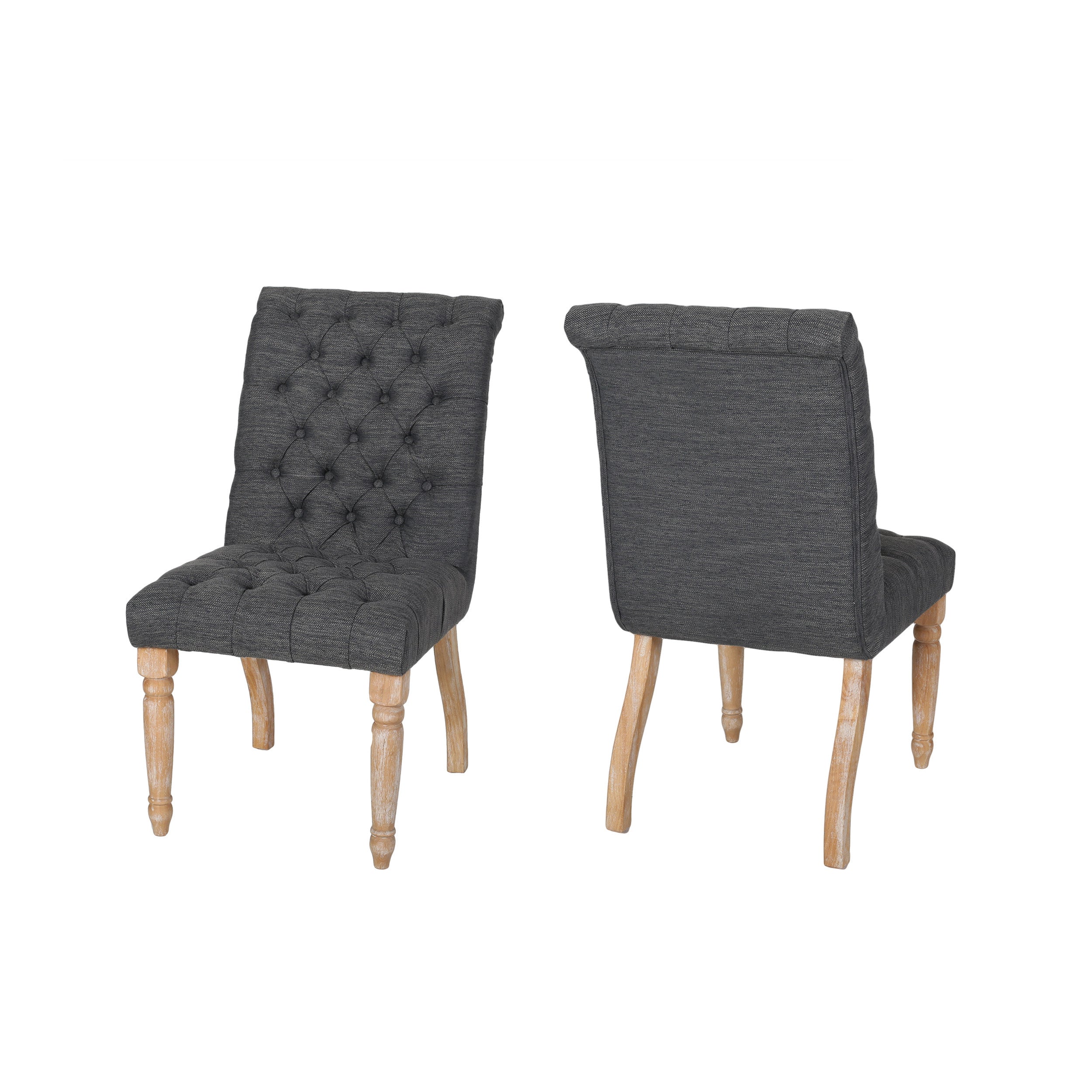 Terrance Tufted Fabric Dining Chair (Set of 2)