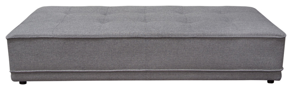 Lounge Seating Platform  Moveable Backrest Supports  Grey Polyester Fabric   Transitional   Sofas   by Kolibri Decor  Houzz