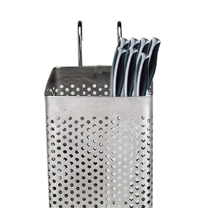 Stainless Steel Chopsticks Holder Hanging Cutlery Drying Basket Tableware Drainer With Hooks Kitche