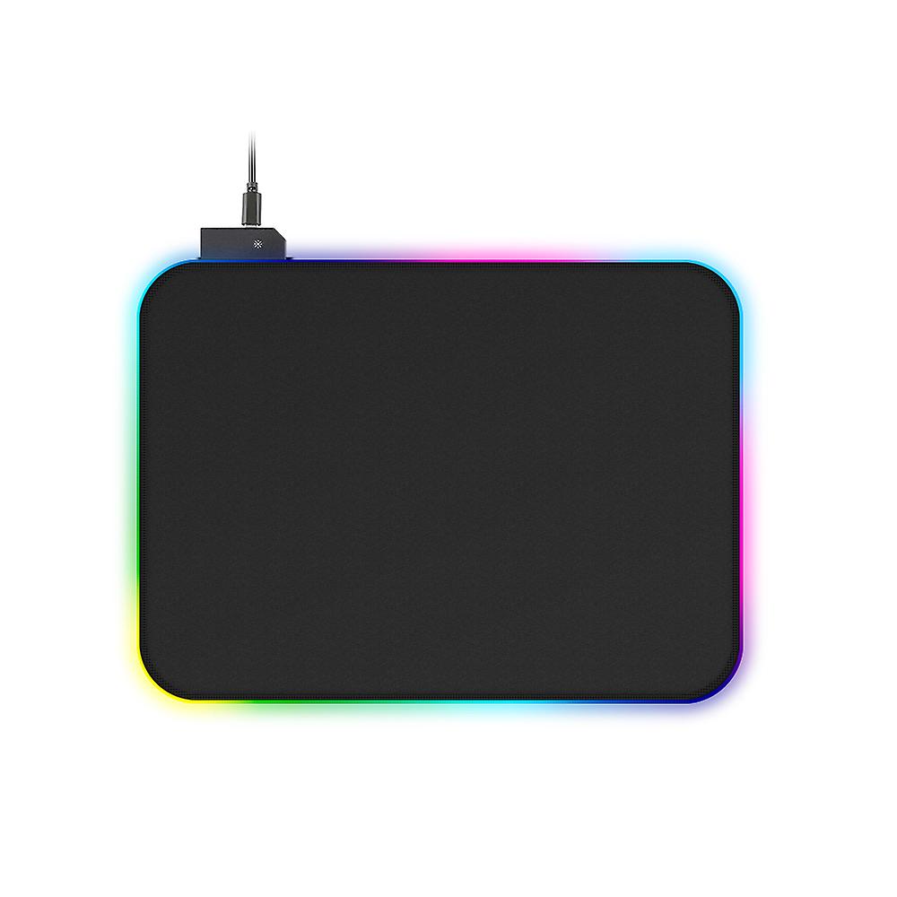 Colorful Rgb Luminous Mousepad Rgb Backlight Mouse Pad Adjustable Luminescence Modes Non-slip Mouse Pad 350*250*4mm Black 350and250and4mm