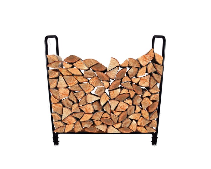 Backyard Expressions 4ft Firewood Rack with Water Resistant Oxford Cover - 913560