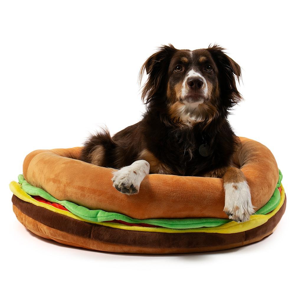 Yummy World Pets: Premium Burger Plush Dog Bed