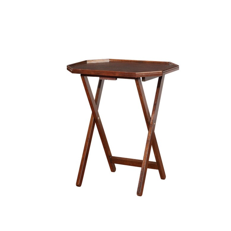 James Espresso 5 Piece Tray Table Set