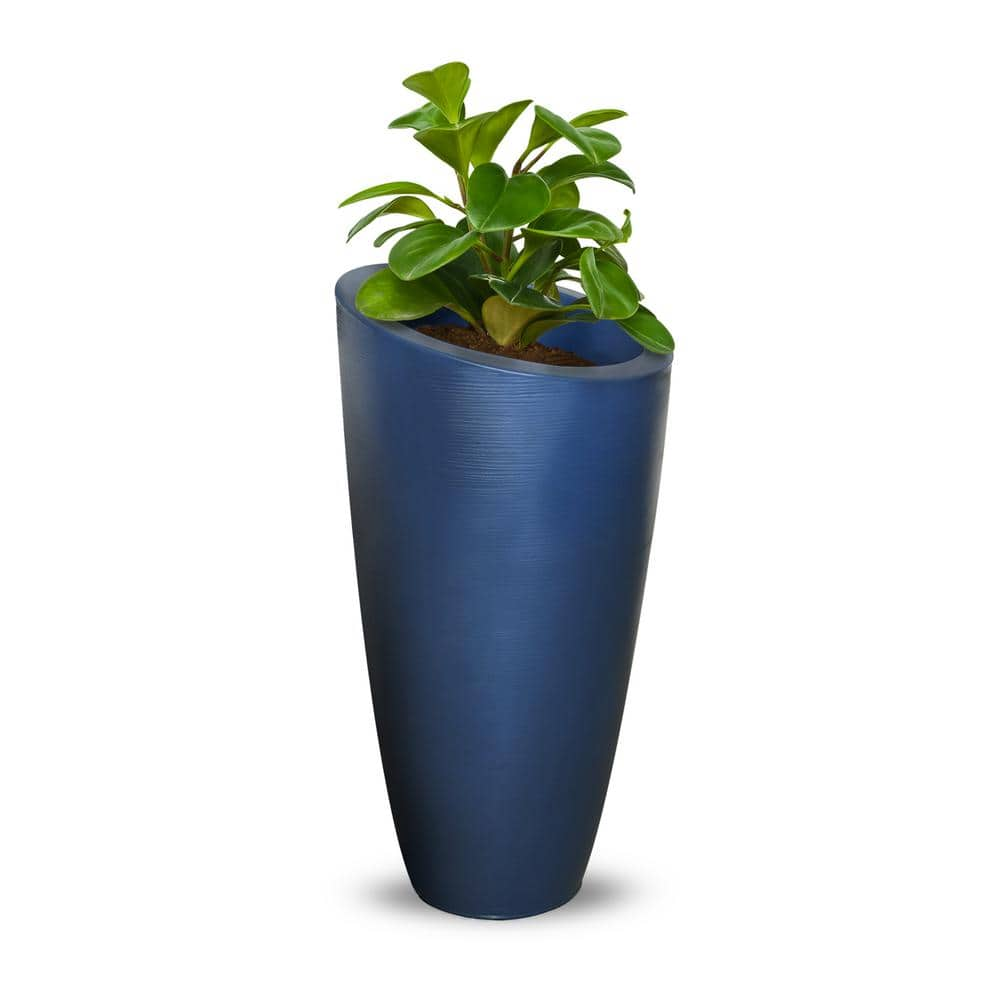 Mayne Modesto 32 in. Round Neptune Blue Polyethylene Planter 8880-NB