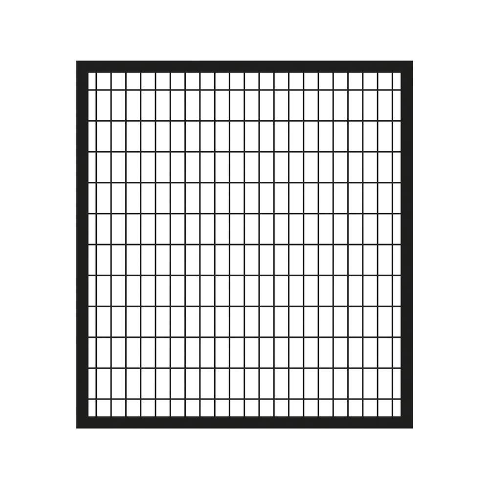 FORGERIGHT Deco Grid 4 ft. x 4 ft. Black Steel Straight Fence Gate 862224