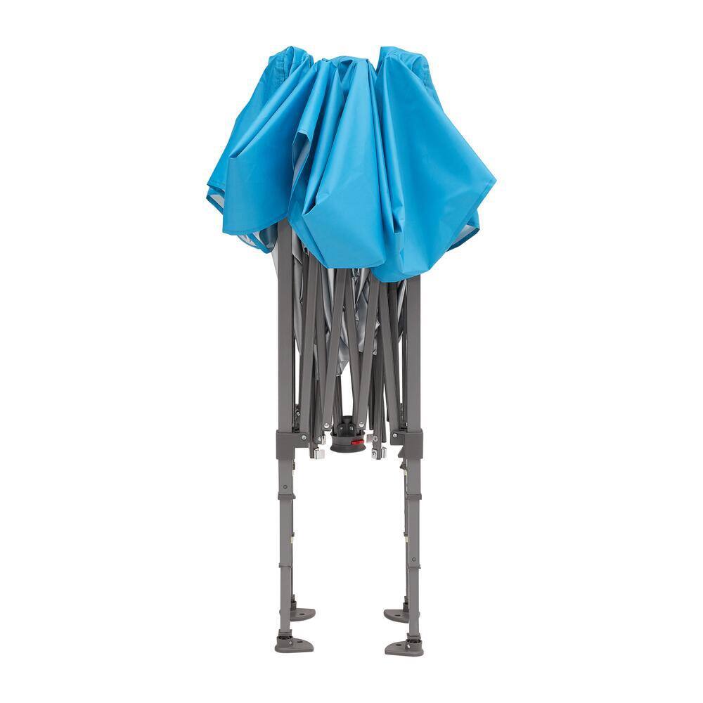Everbilt 6.5 ft. x 6.5 ft. Steel Blue Instant Canopy Pop-Up Tent CL42