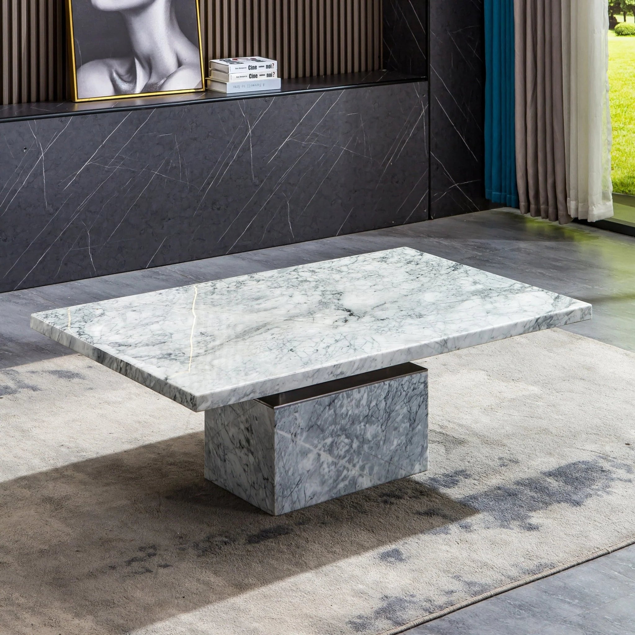 CT306BMW MARBLE COFFEE TABLE