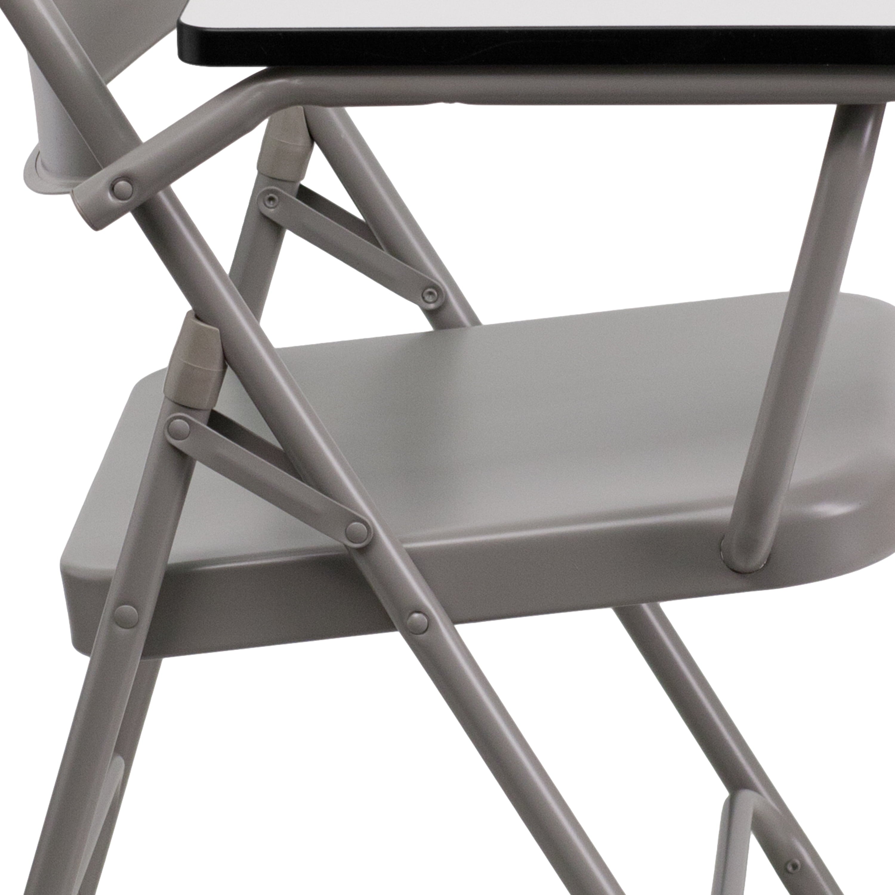 Flash Furniture Premium Steel Folding Chair with Right Handed Tablet Arm