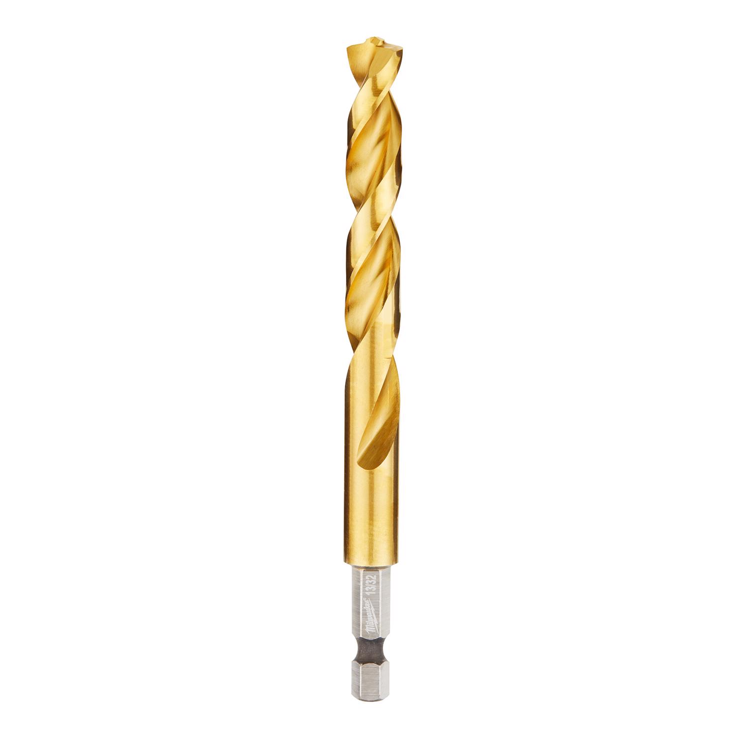 MW Shockwave 13/32 in. X 4.8 in. L Titanium Red Helix Drill Bit 1 pc