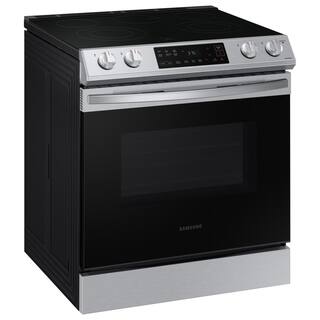  30 in. 6.3 cu. ft. Slide-In Electric Range with Self-Cleaning Oven in Stainless Steel NE63T8111SS