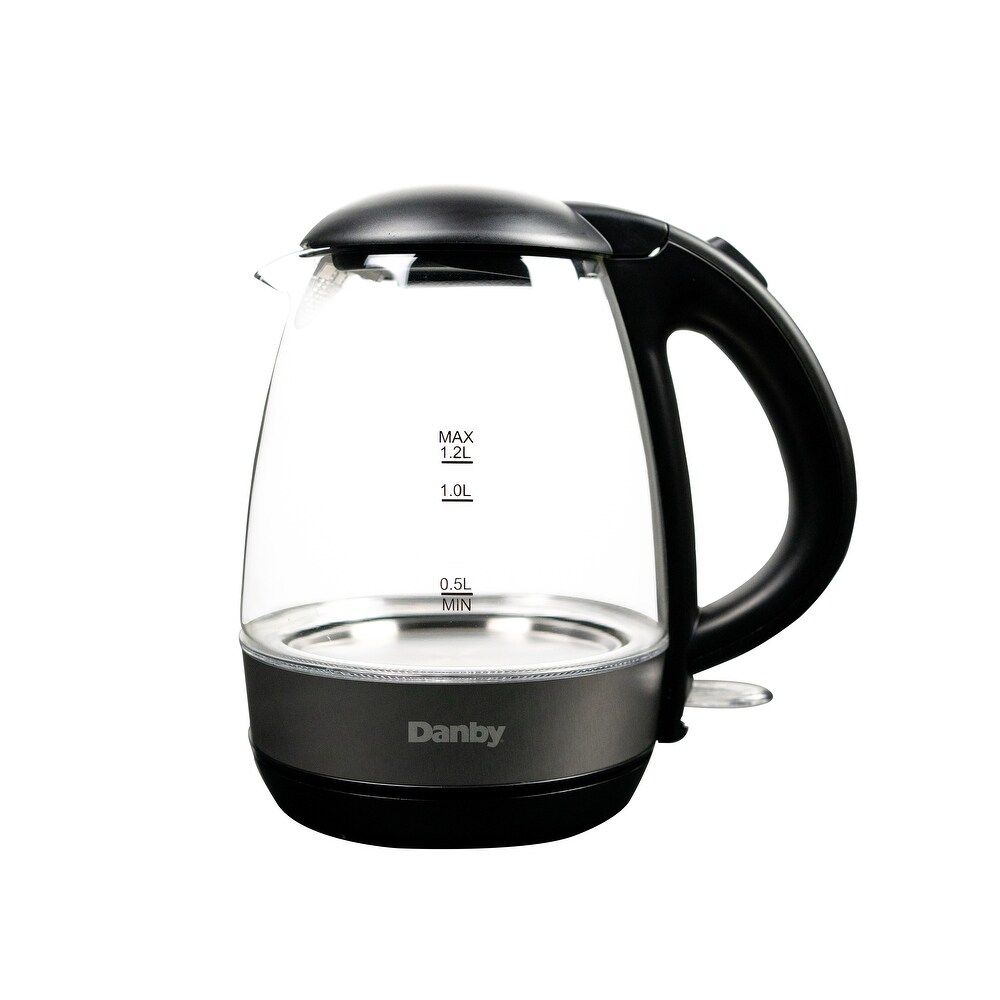 Danby 1.2L Glass Kettle in Black