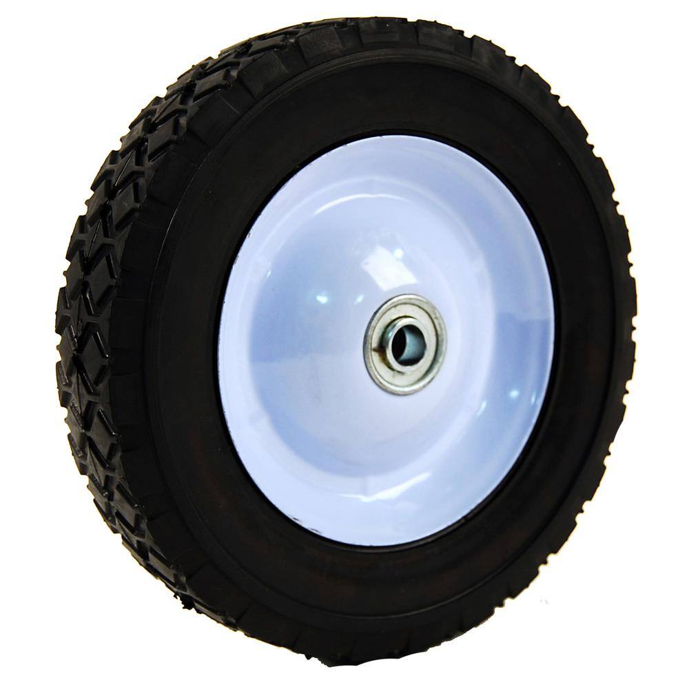 Arnold 8 in. x 1.75 in. Universal Steel Wheel with Shielded Ball Bearings for Extended Life and an Offset Hub 490-322-0004