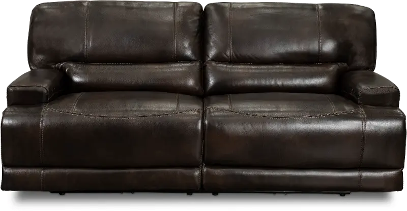 Omega Brown Leather Power Reclining Sofa