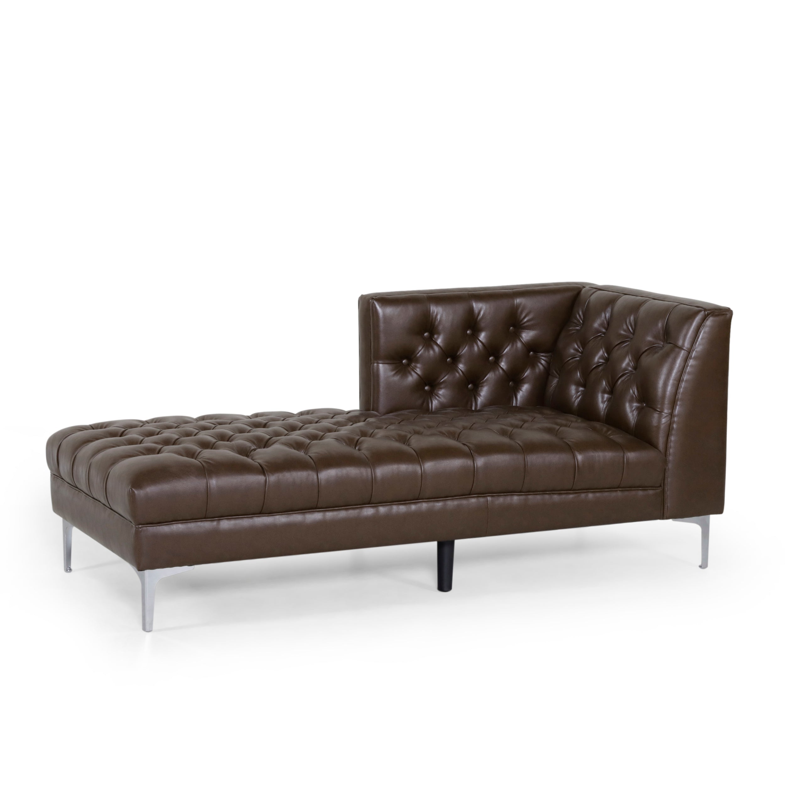 Bluffton Contemporary Tufted One Armed Chaise Lounge