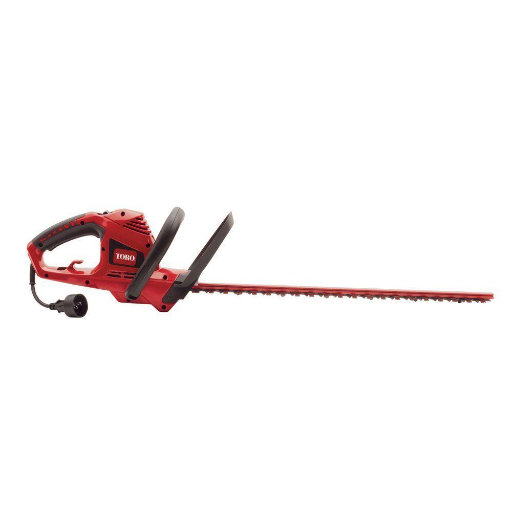 Toro 22 in. 4.0-Amp Electric Corded Hedge Trimmer Gripped Handle with Dual Action Blades 51490