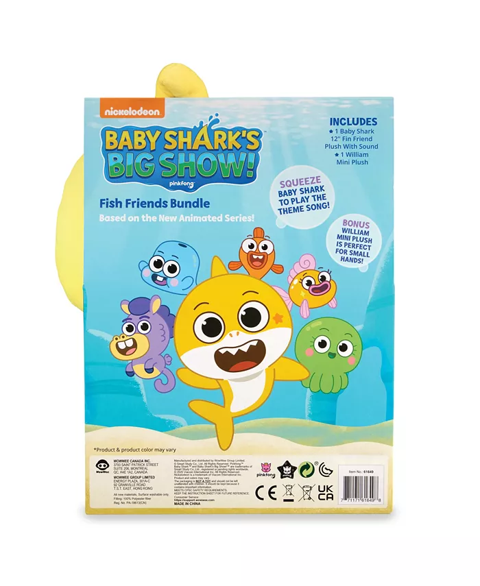 Baby Shark Basic Plush 12 with Sound and William 7 Basic Plush No Sound