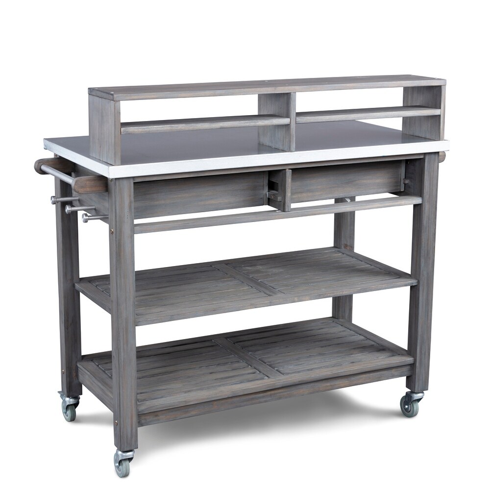 Homestyles Maho Gray Wood Potting Bench   49\