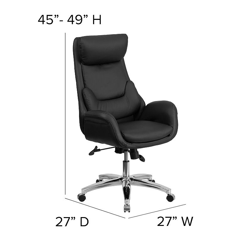 Flash Furniture Robert High Back LeatherSoft Executive Reclining Swivel Office Chair