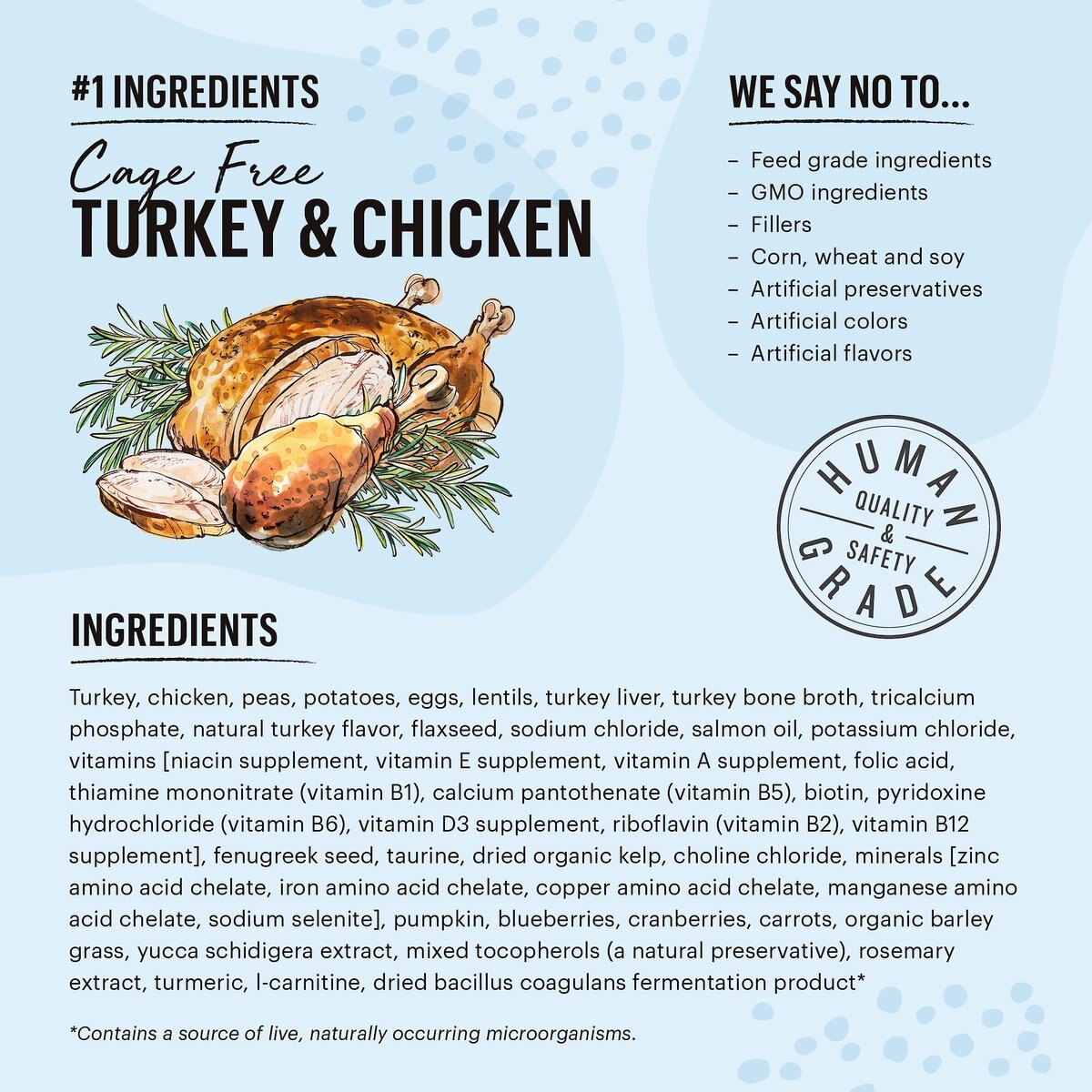 The Honest Kitchen Whole Food Clusters Grain-Free Turkey and Chicken Dry Cat Food