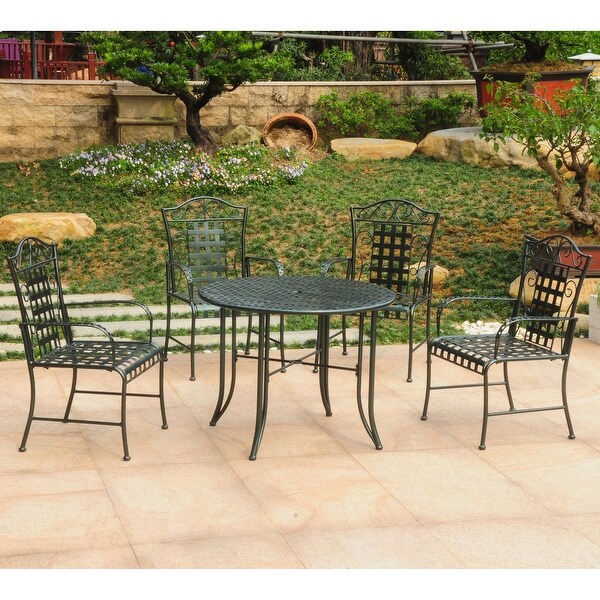 Mandalay 5Piece Iron Patio Dining Set