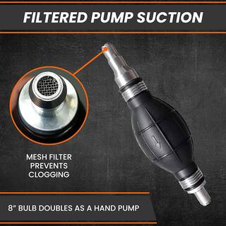 GASTAPPER SiphonPro Fuel Hand Pump for Gas Oil Diesel and Water with 9' Hose GTP-APA-SphPro-MultiSize