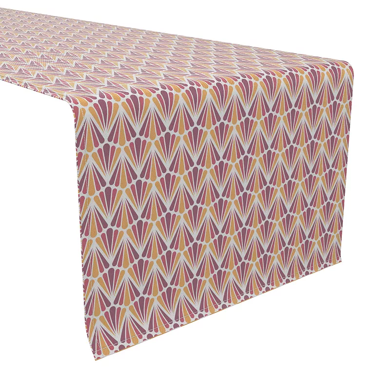 Table Runner， 100% Cotton， 16x72， Geometric Antique Style