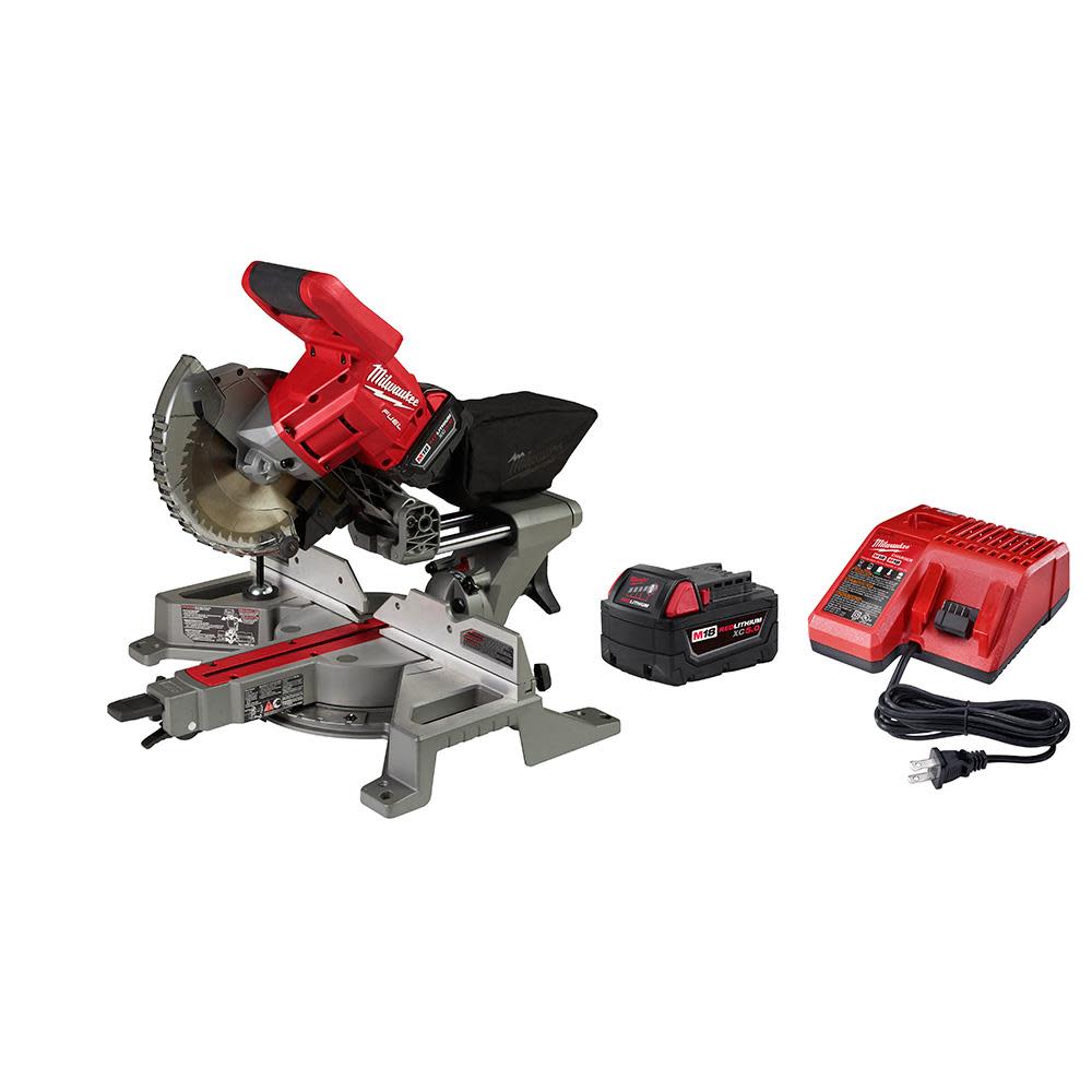 Milwaukee M18 FUEL 7 1/4 Dual Bevel Sliding Compound Miter Saw Kit Reconditioned