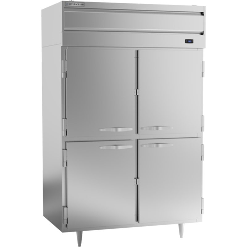 Beverage-Air PR2HC-1AHS Reach-In Refrigerator， P-Series， 2-Section， 4 Solid Half-Doors