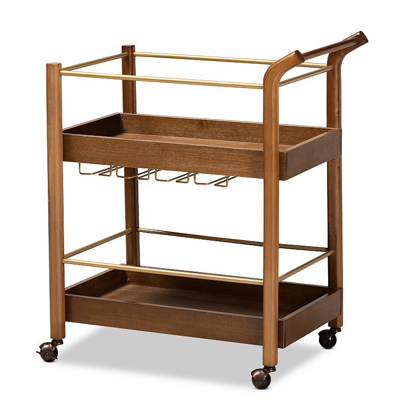 Baxton Studio Tahir Trolley Bar Cart