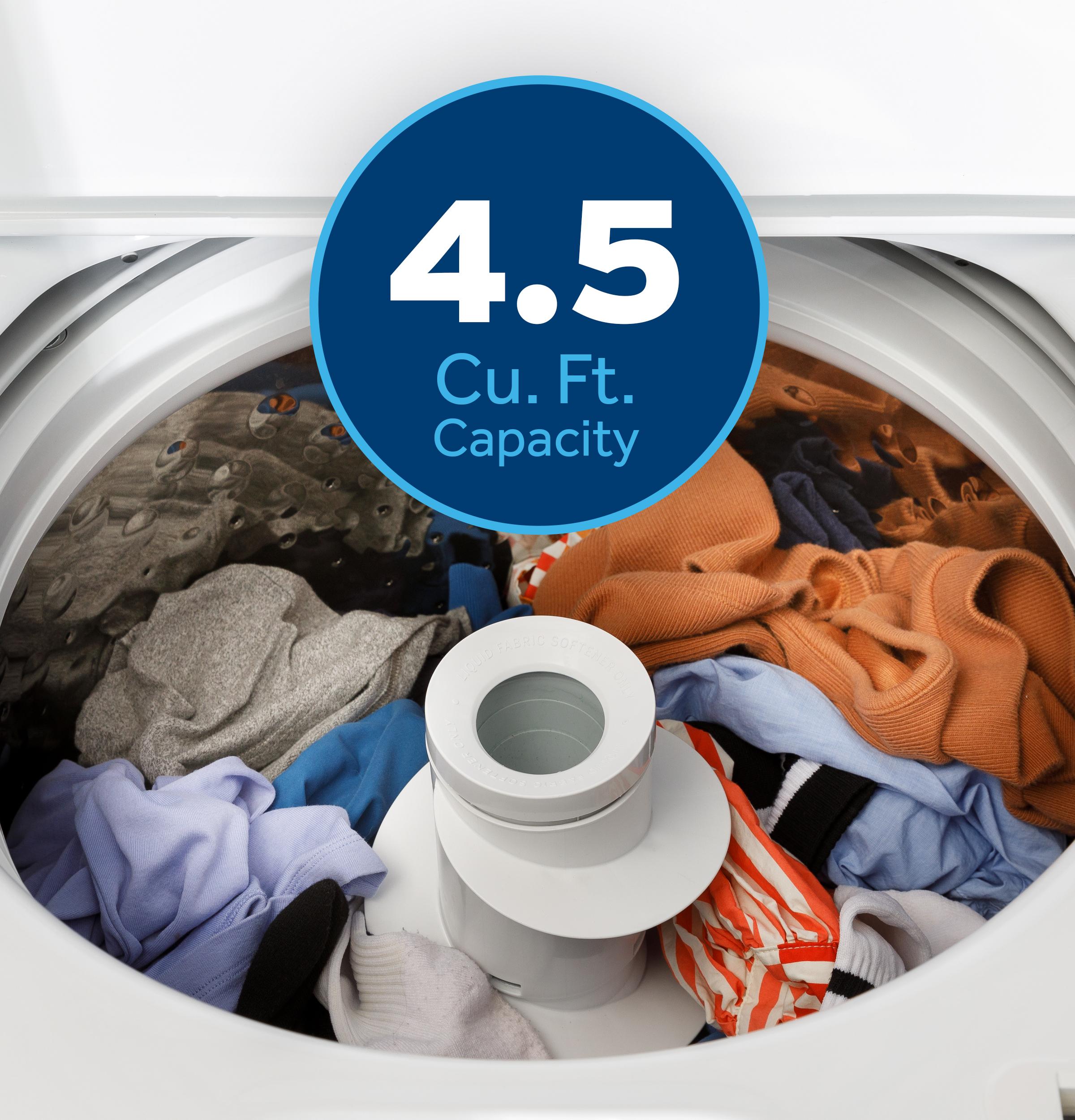 Ge Appliances GTW485ASWWB Ge® 4.5 Cu. Ft. Capacity Washer With Stainless Steel Basket, Cold Plus And Wash Boost​