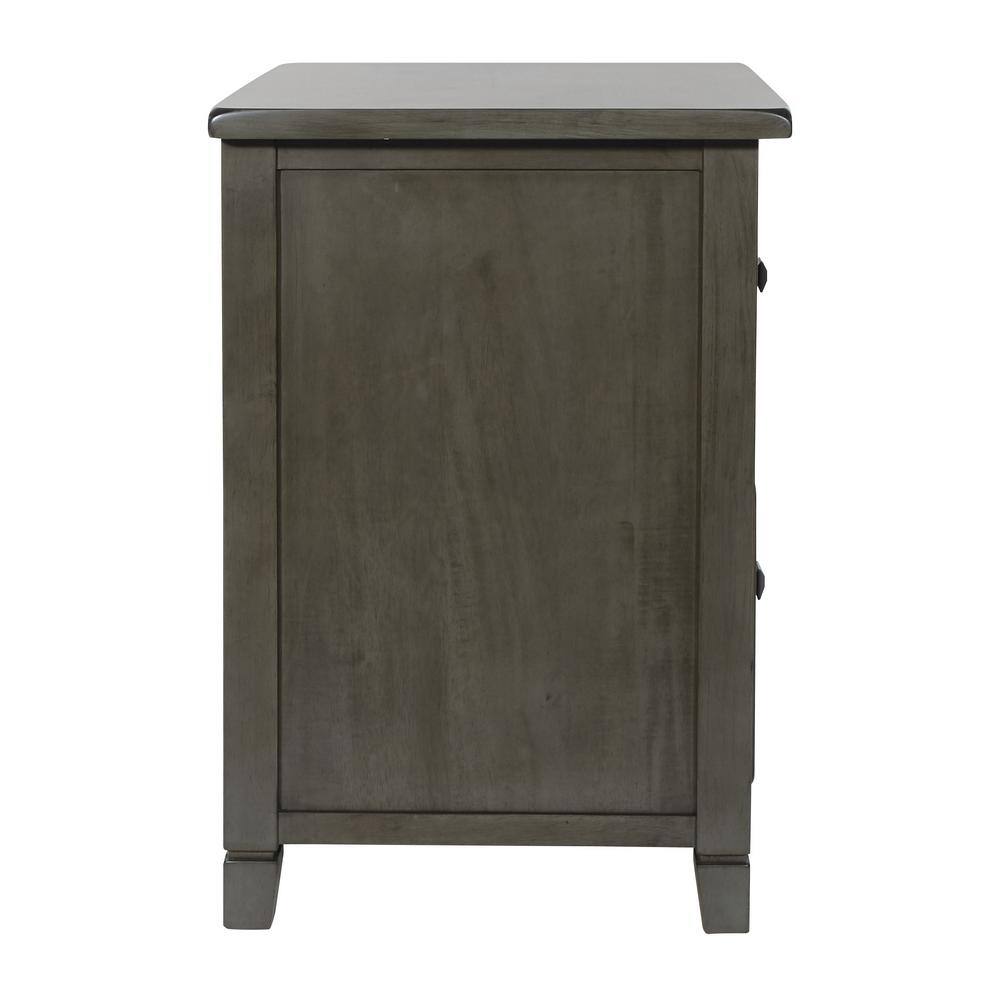 OSP Home Furnishings Hillsboro File Grey Wash Cabinet HSB30-WGR