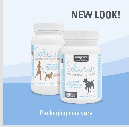 Nutramax Solliquin Chewable Tablets Calming Behavioral Health Supplement for Dogs