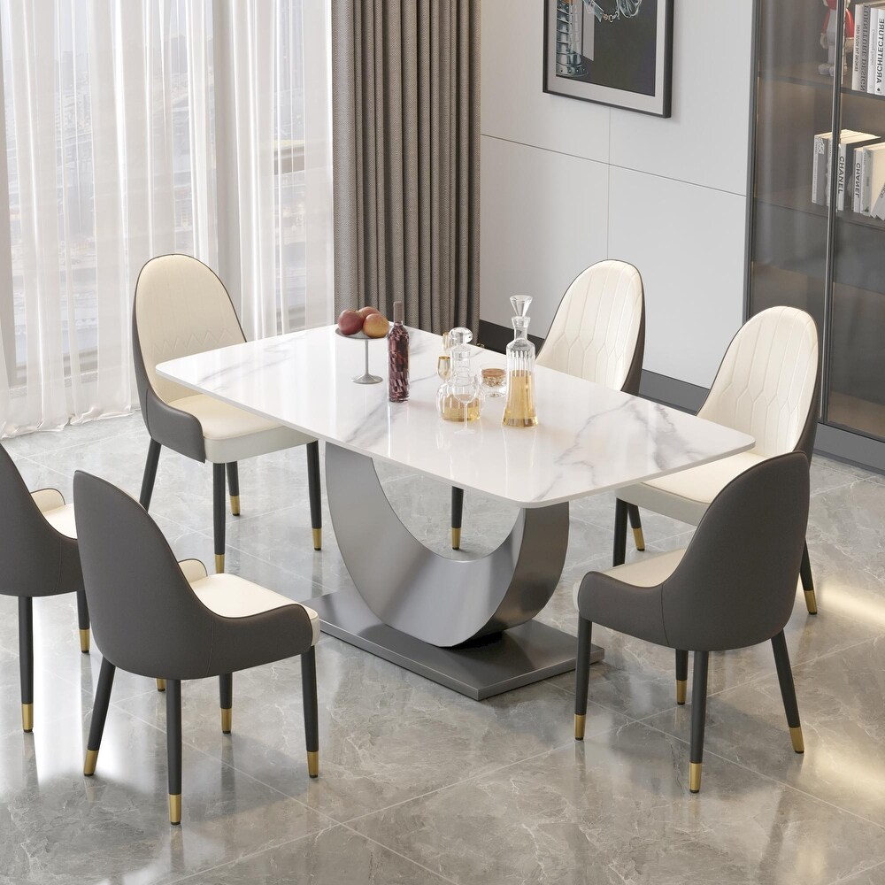 71'' Modern Rectangular Sintered Stone Dining Table