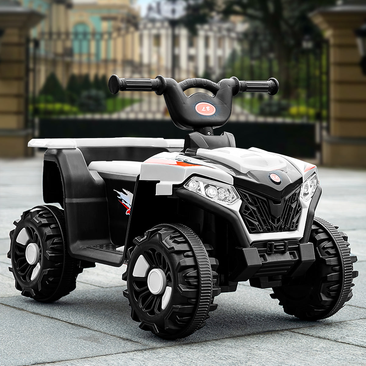 Kids Ride On ATV，Electric 4-Wheeler Car，6V Battery Powered Electric Vehicle with LED Lights