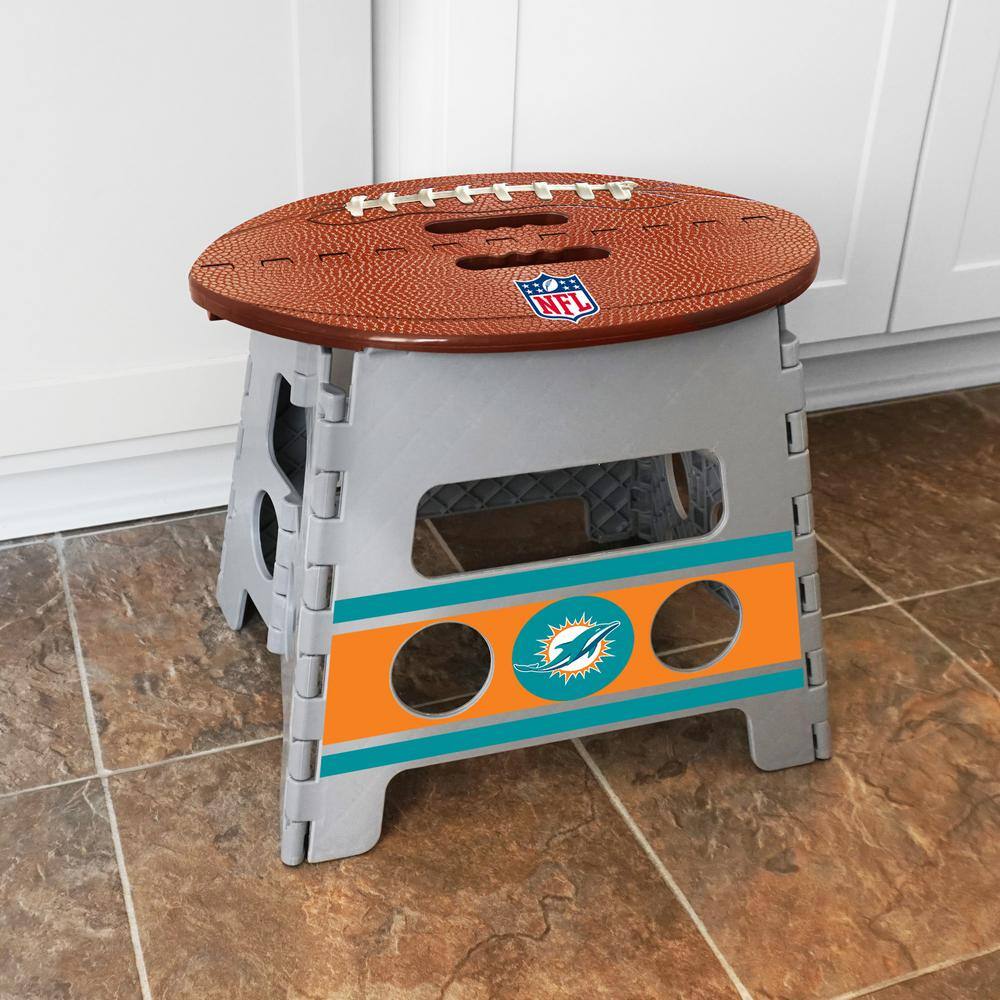 FANMATS NFL Miami Dolphins Plastic Folding Step Stool 24440