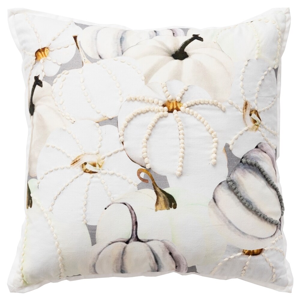 Rizzy Home Pumpkin Monochromatic Throw Pillow Cover