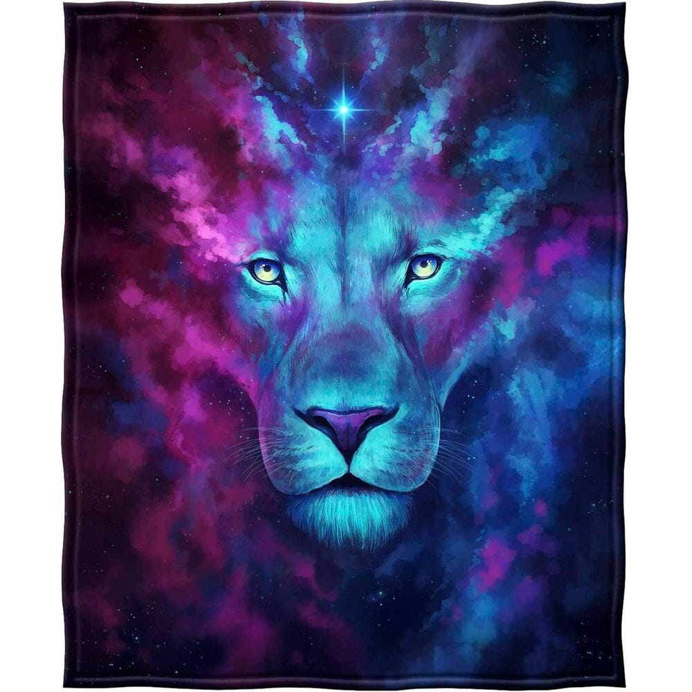 Celestial Lion Super Soft Plush Fleece Throw Blanket