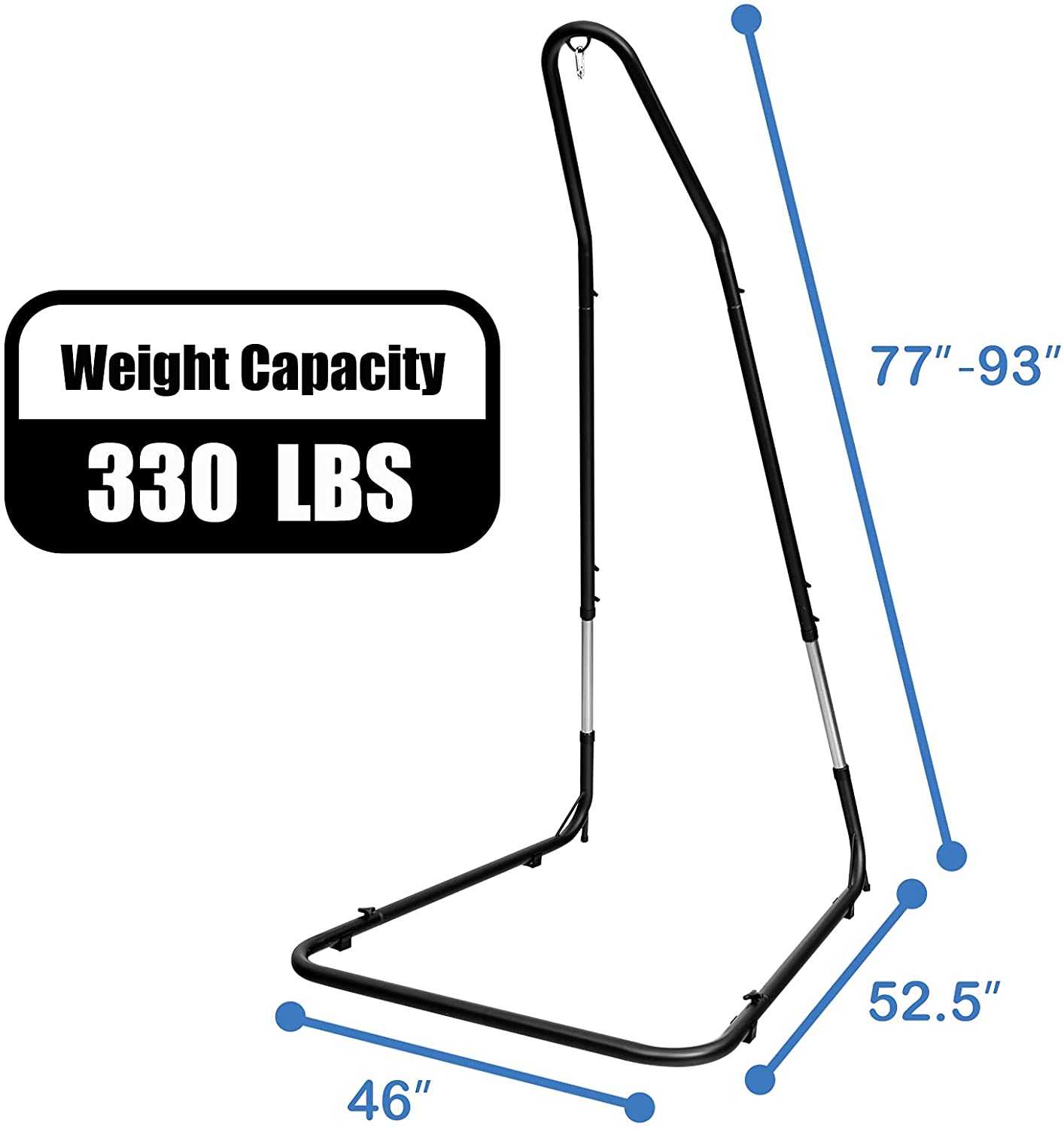 Giantex Adjustable Hammock Chair Stand, Height Adjust from 78.5