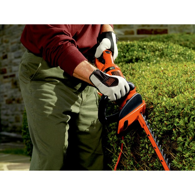 Black amp Decker Hh2455 120v 3 3 Amp Brushed 24 In Corded Hedge Trimmer With Rotating Handle