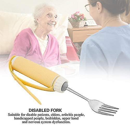 Stainless Steel Spoon Fork Disabled Patient Arthritis Elder Utensil Eating Tablewares For Disabled P